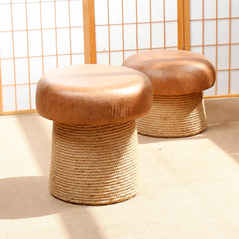 Two mushroom-shaped stools