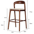 Bar stool with dimensions