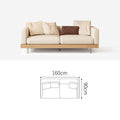 sofa section with dimensions