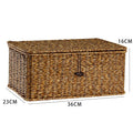 Woven basket storage box with dimensions