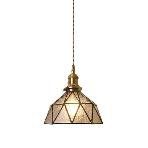 Stained glass pendant ceiling light