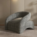 Black and white houndstooth armchair