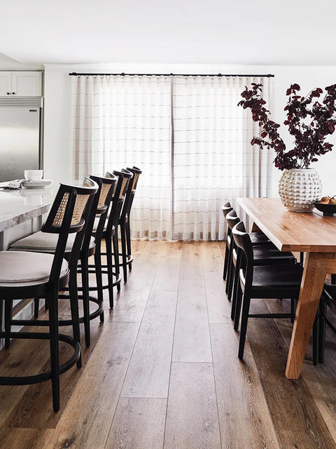 Bar chairs in kitchen