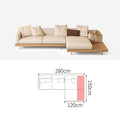 sofa section with dimensions