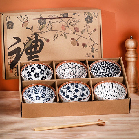 Set of 6 ceramic bowls