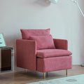 Pink armchair in living room