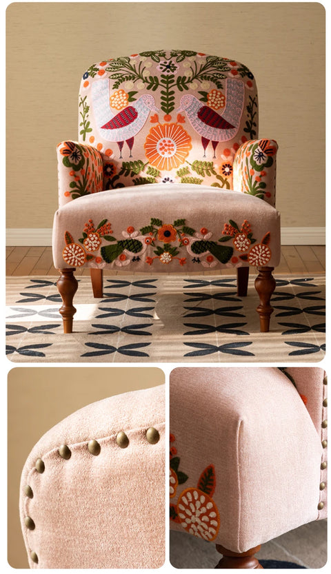 Collage of armchair in living room