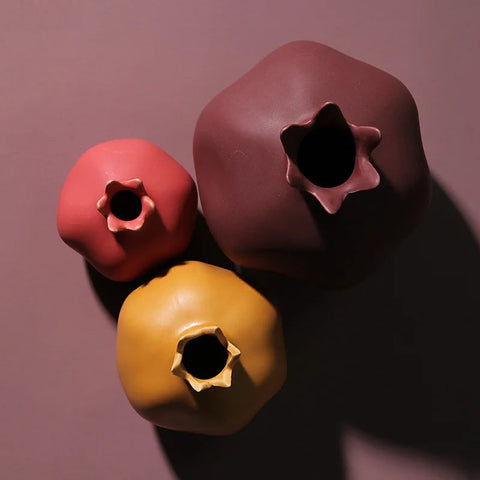 Pomegranate shape vases