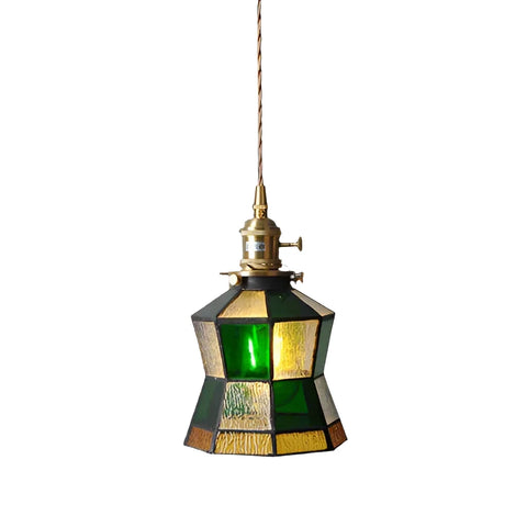 Stained glass pendant ceiling light