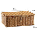 Woven basket storage box with dimensions