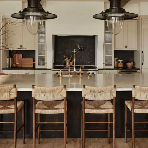 Bar chairs in kitchen