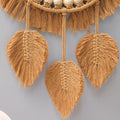 The tassels on a macrame mirror