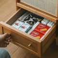 Wooden bedside table with drawer