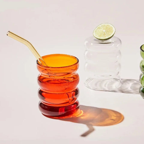 bubble glasses on table 