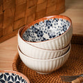 Stacked ceramic bowls