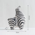 Zebra ornament with dimensions