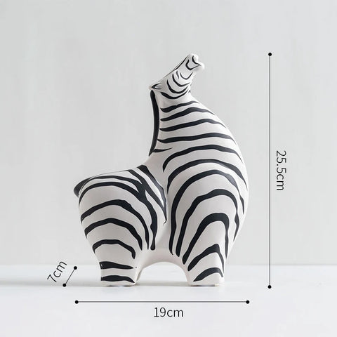 Zebra ornament with dimensions