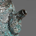 Close up of textured teapot