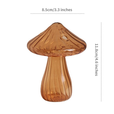 Mushroom vase with dimensions