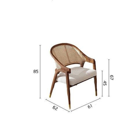 Chair with dimensions