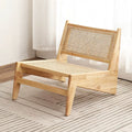 Oakley chair with woven rattan details.