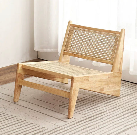 Oakley chair with woven rattan details.