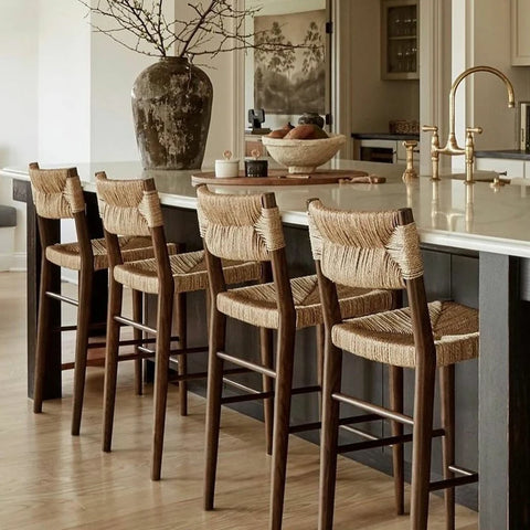 Bar chairs in kitchen