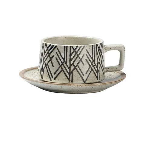 Cup with matching saucer 