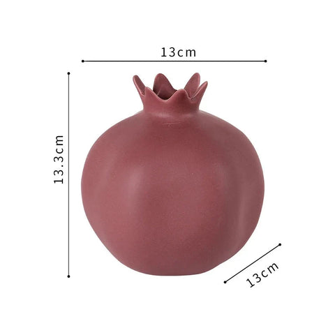 Pomegranate shape vases with dimensions