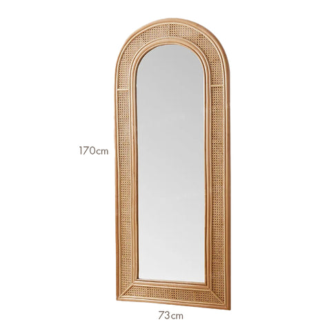 Celeste mirror with dimensions