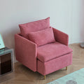 Pink armchair in living room