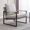 Iron frame padded chair