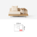 sofa section with dimensions