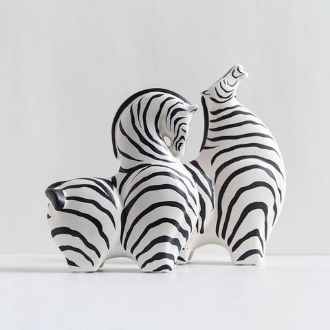 2 zebra ornaments 