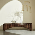 Wooden bench with accessories