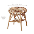 Stool with dimensions