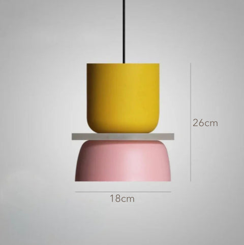 Hanging light with dimensions