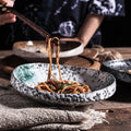 Ceramic plate with food