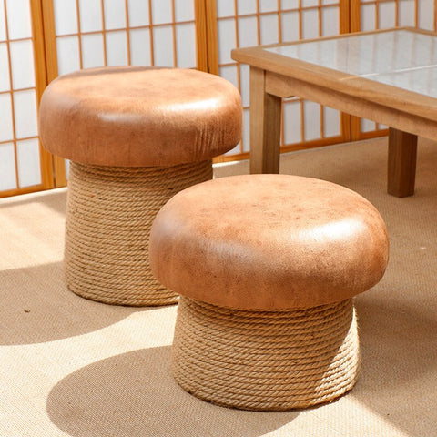 Two mushroom-shaped stools