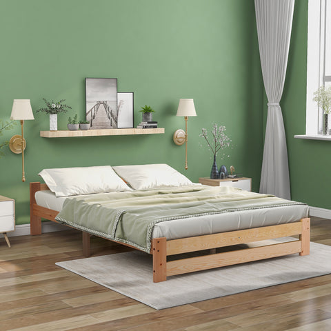 Wooden bed frame